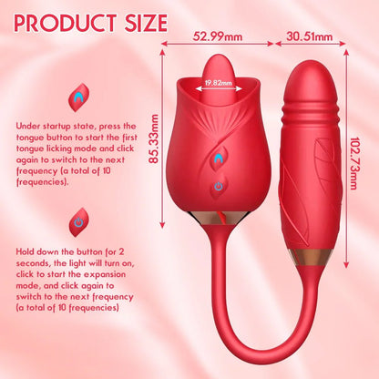 Sale! [Confidential Shipping] 10-Mode Rosette-Inspired Relaxation Marvel | Dual-End Stress Relief Device